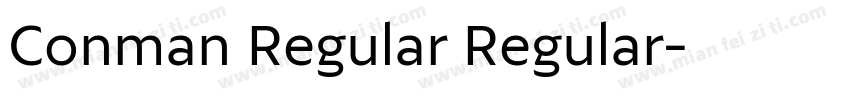 Conman Regular Regular字体转换